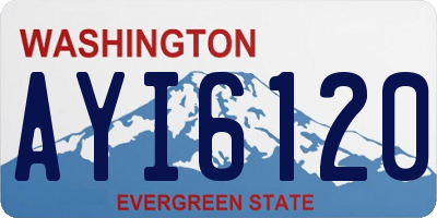 WA license plate AYI6120