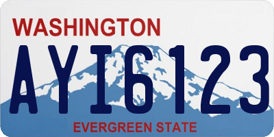 WA license plate AYI6123
