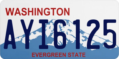 WA license plate AYI6125