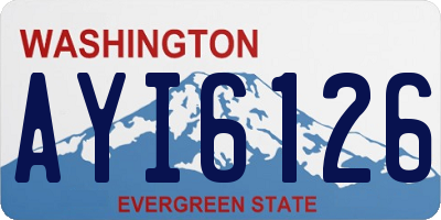 WA license plate AYI6126