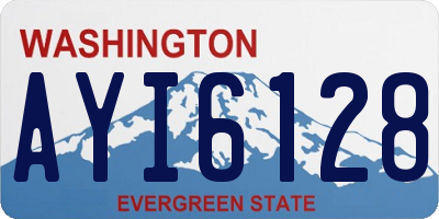 WA license plate AYI6128