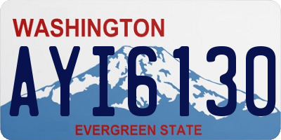 WA license plate AYI6130