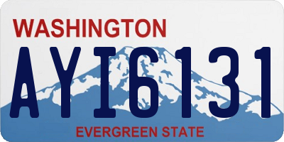 WA license plate AYI6131