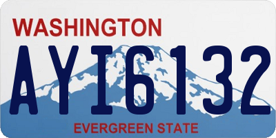WA license plate AYI6132