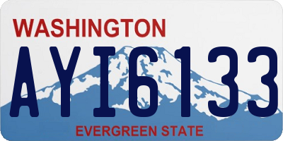 WA license plate AYI6133