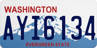WA license plate AYI6134