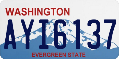 WA license plate AYI6137