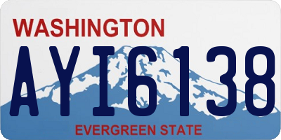 WA license plate AYI6138