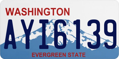 WA license plate AYI6139
