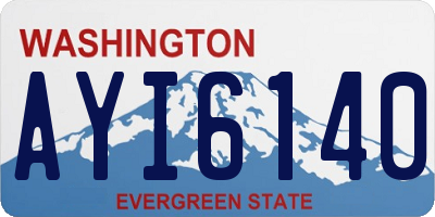 WA license plate AYI6140