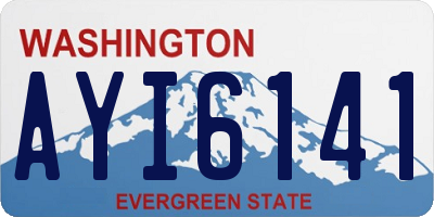 WA license plate AYI6141