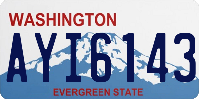 WA license plate AYI6143
