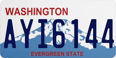 WA license plate AYI6144