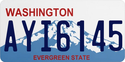 WA license plate AYI6145
