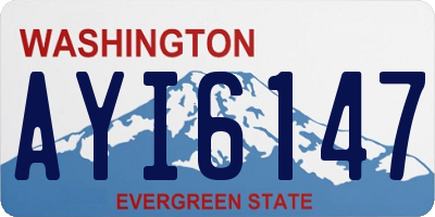 WA license plate AYI6147