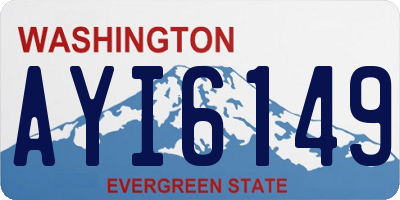WA license plate AYI6149
