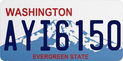 WA license plate AYI6150