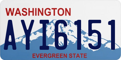WA license plate AYI6151