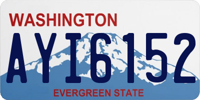 WA license plate AYI6152