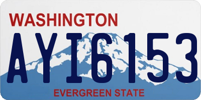 WA license plate AYI6153
