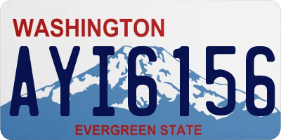 WA license plate AYI6156