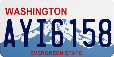 WA license plate AYI6158