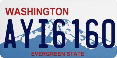 WA license plate AYI6160