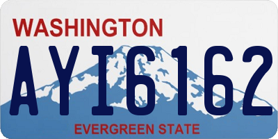 WA license plate AYI6162