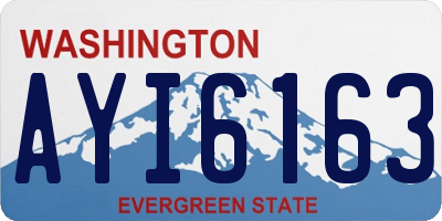 WA license plate AYI6163