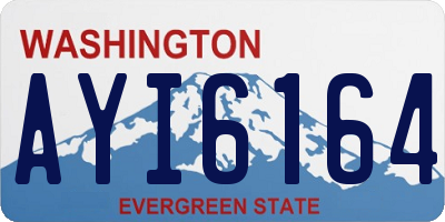 WA license plate AYI6164