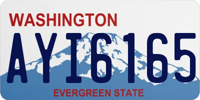 WA license plate AYI6165