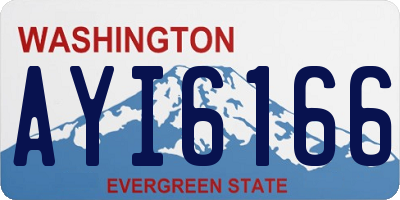 WA license plate AYI6166