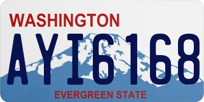 WA license plate AYI6168