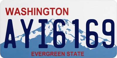 WA license plate AYI6169