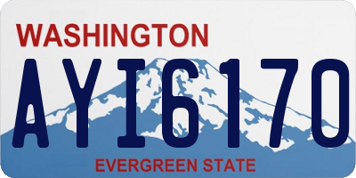 WA license plate AYI6170