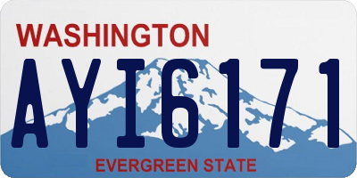 WA license plate AYI6171