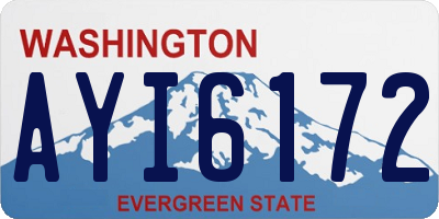WA license plate AYI6172