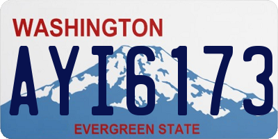 WA license plate AYI6173