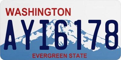 WA license plate AYI6178