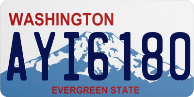 WA license plate AYI6180