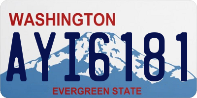 WA license plate AYI6181