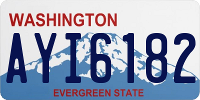WA license plate AYI6182
