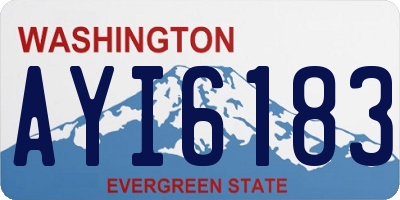 WA license plate AYI6183