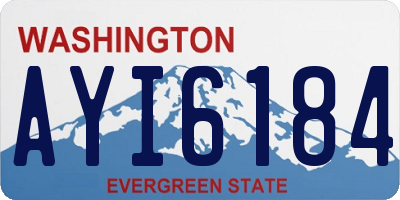 WA license plate AYI6184