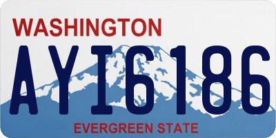 WA license plate AYI6186