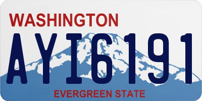 WA license plate AYI6191