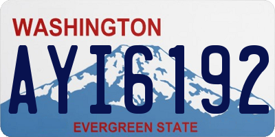 WA license plate AYI6192