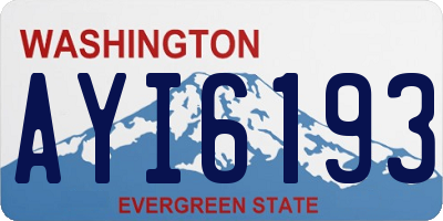 WA license plate AYI6193