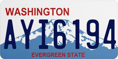 WA license plate AYI6194