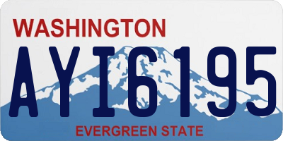 WA license plate AYI6195